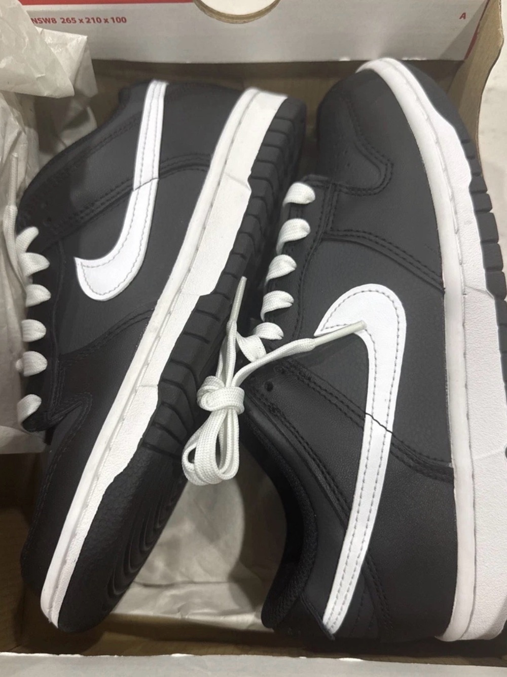 NEW Nike Dunk Low Black Panda (GS) White Shoes DH9765 002 - SIZE 5Y